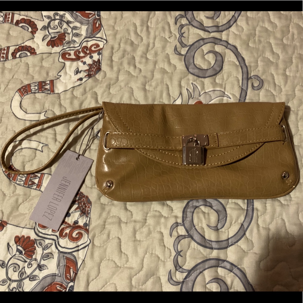 NWT Jennifer Lopez snakeskin clutch